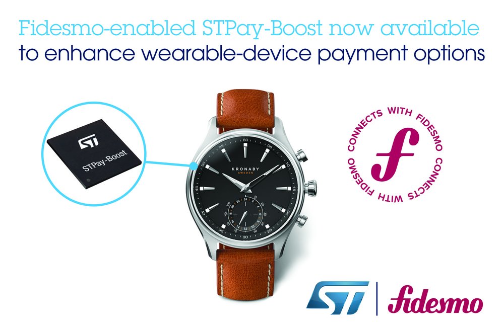 STMicroelectronics and Fidesmo Bring Secure Contactless Transactions to Wearables in Complete Payment System-on-Chip